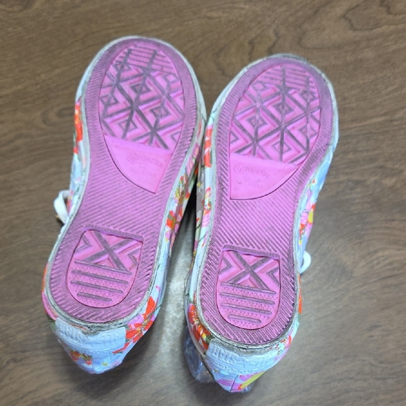 Converse Floral Canvas Sneakers Women's Size 7.5 Pink White - Picture 10 of 16